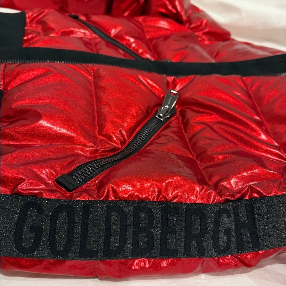 Goldbergh Red Metallic Waterproof Down Winter Ski Jacket 6 - Picture 5 of 11